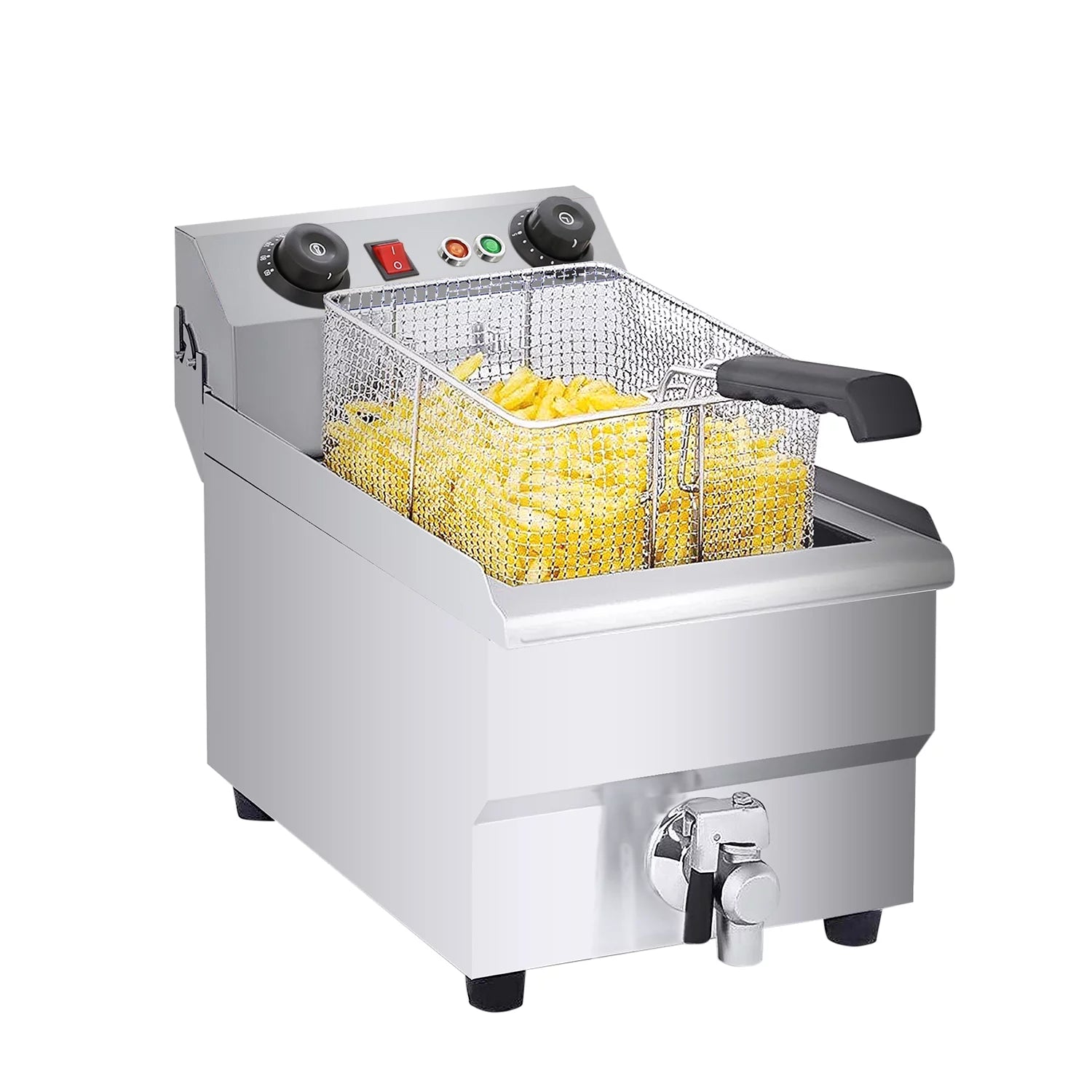 ALDKitchen Commercial Deep Fryer | 11.5 L | Electric Oil Fryer | Snack Machine with Removable Basket | 110V