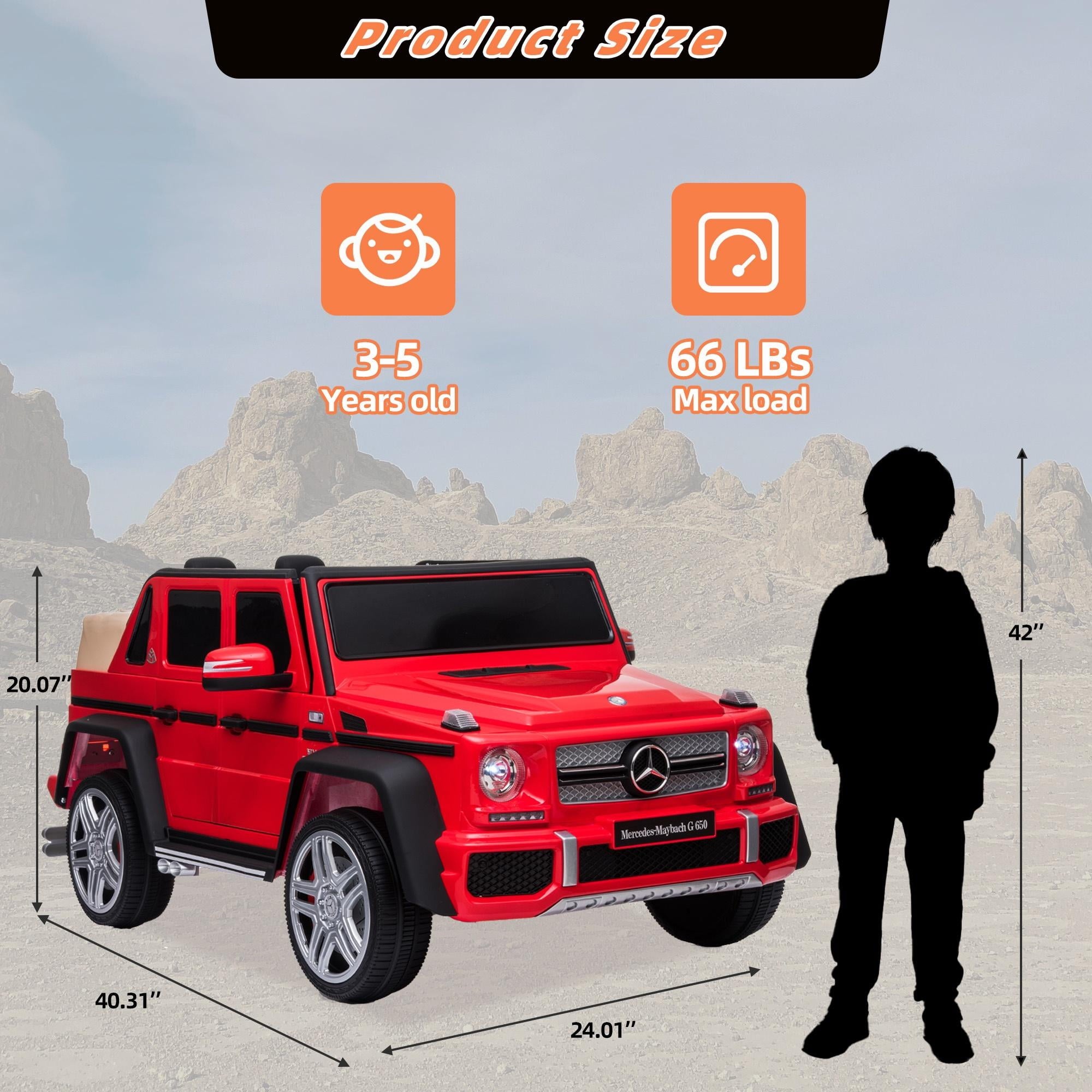 24V Ride on Car with Remote Control for Kids Mercedes Benz Ride on Car Toy for Boys and Girls 3-6 Years Old, Electric Vehicle, Bluetooth, LED Light, White