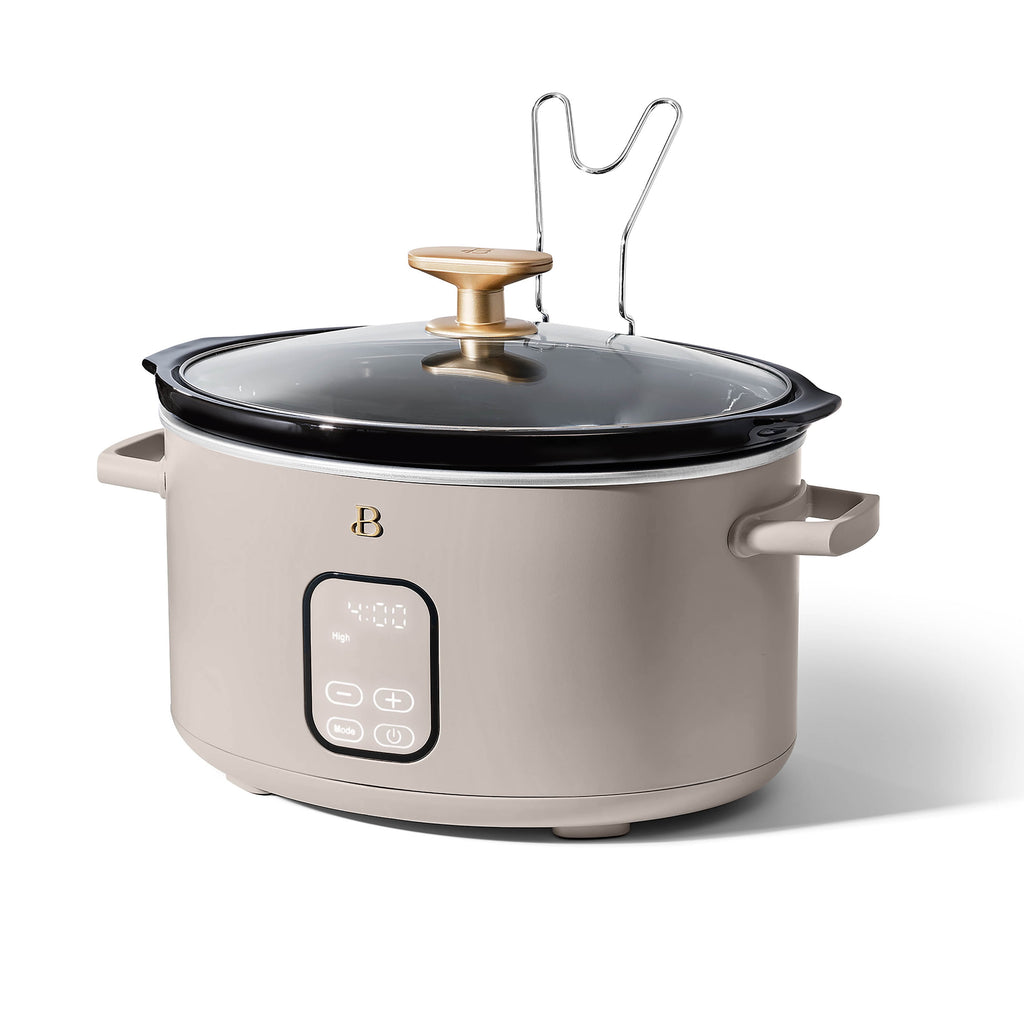 Beautiful 6 Qt Programmable Slow Cooker, White Icing by Drew Barrymore