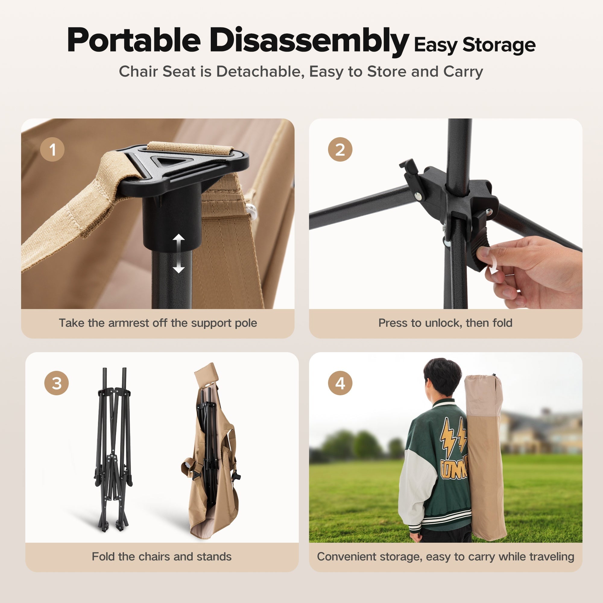 Alpha Camper Hammock Camping Chair Folding Rocking Chair