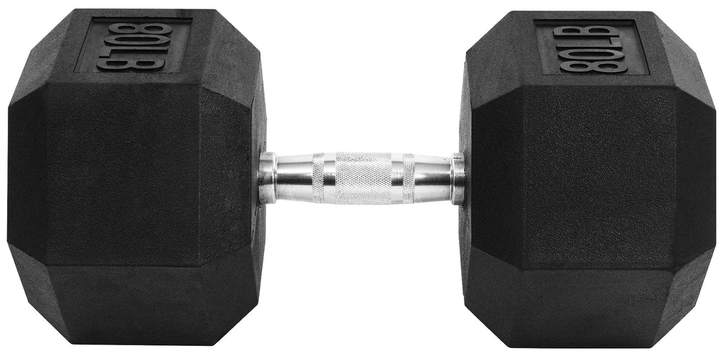 BalanceFrom Rubber Encased Hex Dumbbells, 20 Lbs. Pair