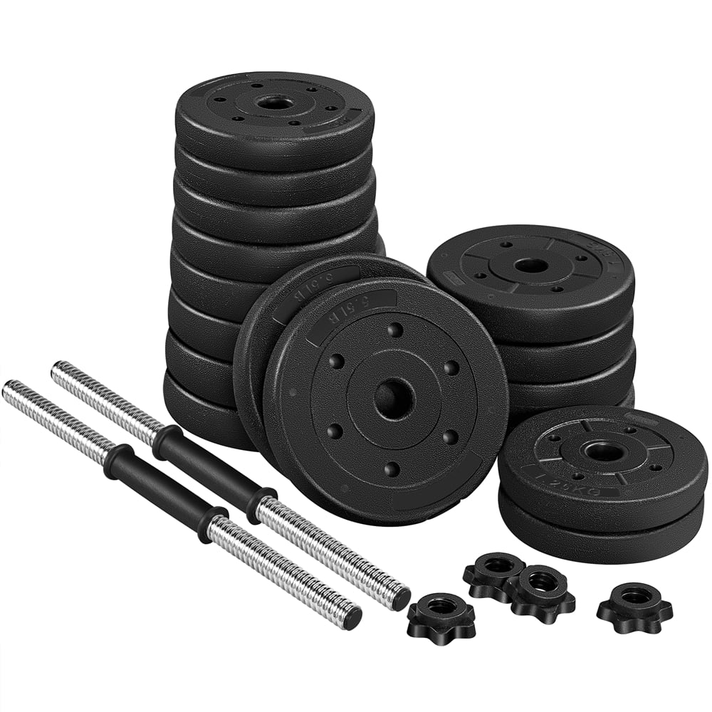 Alden Design Adjustable Dumbbell Set for Home and Gym Exercise, Black, 44 Lb