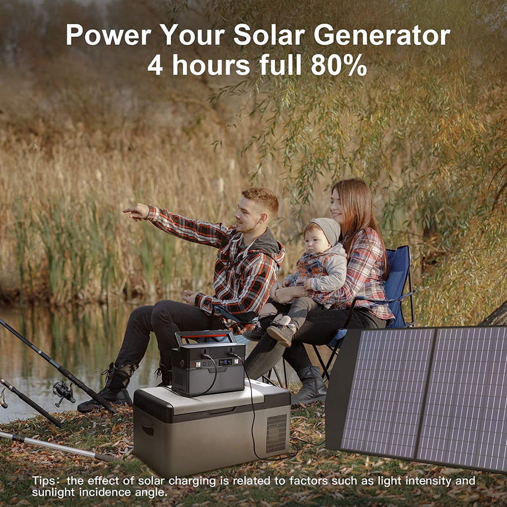 ALLPOWERS 288Wh 300W Portable Power Station with 100W Foldable Solar Panel, S300 Solar Generator Kit, Backup Battery for Camping Travel off-Grid [Shipping Separately]