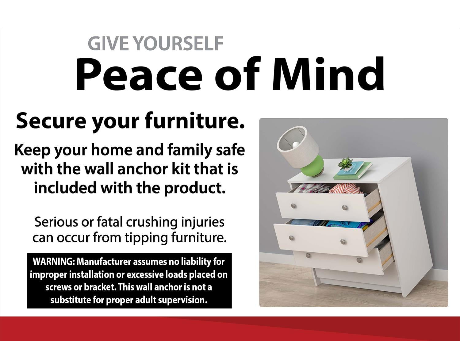 Ameriwood Home Lennon Tall 5 Drawer Dresser, Medium Brown and Faux Rattan