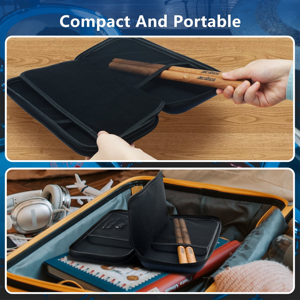 AeroBand PocketDrum 2 Plus Electric Air Drum Set Drumsticks, Pedals, Bluetooth, USB MIDI Function, for Adults, Kids, Professionals, Gift