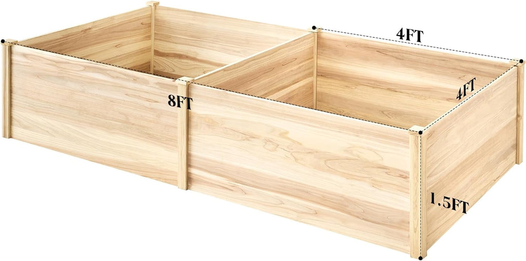 AMERLIFE Raised Garden Bed 4x2x2.6 ft Large Capacity Planter with Drain Hole for Growing Plants