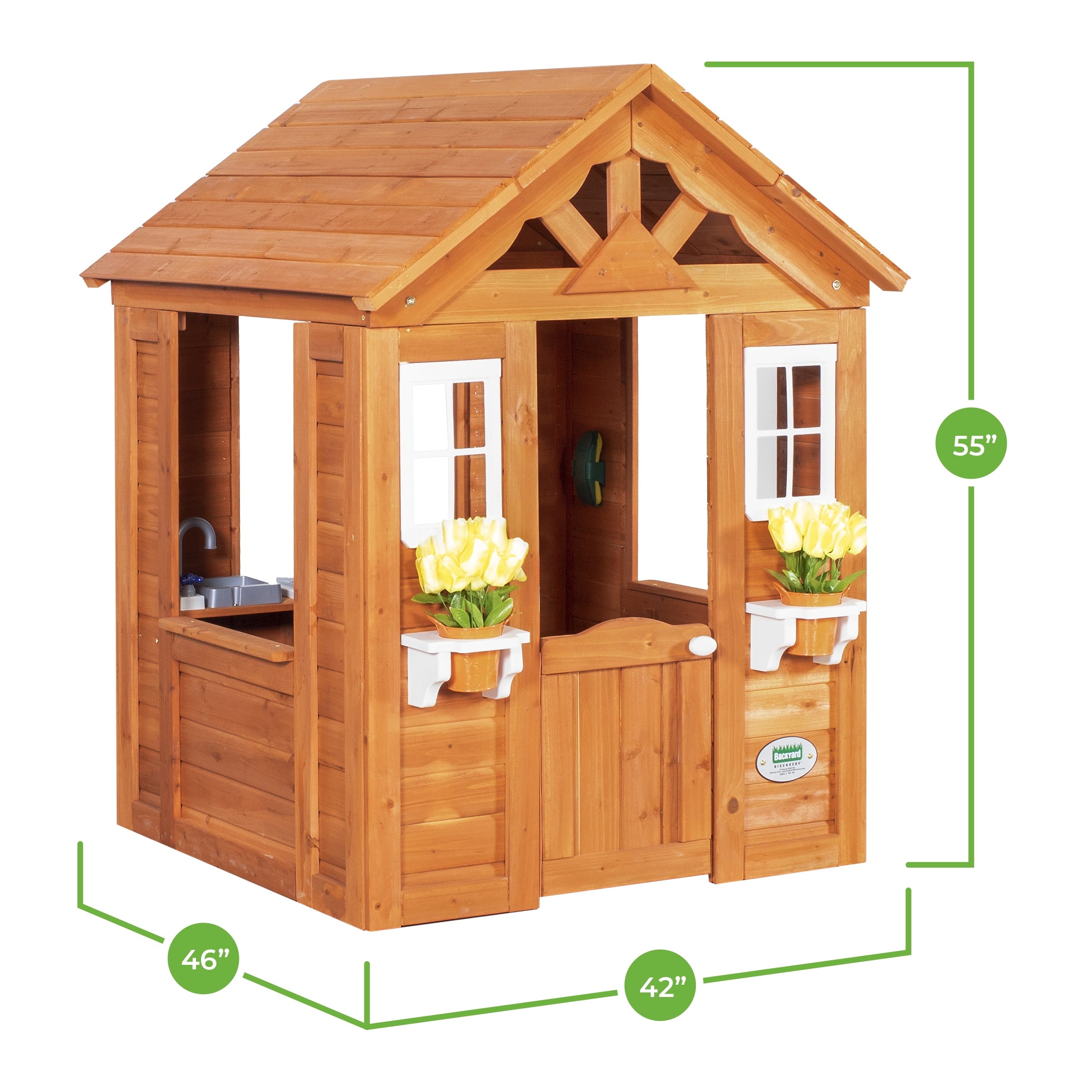 Backyard Discovery Timberlake Cedar Wooden Playhouse