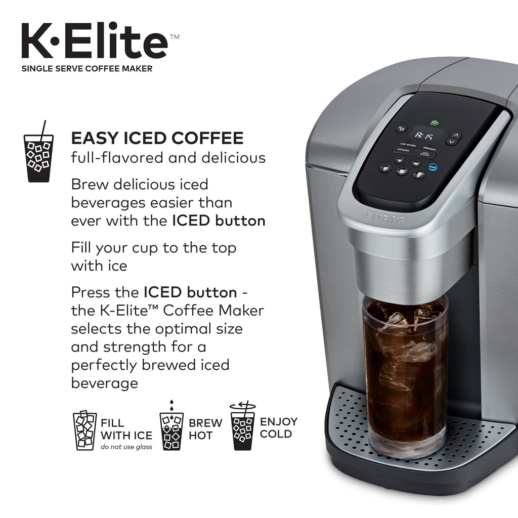 Keurig K-Elite, Single Serve K-Cup Pod Coffee Maker, Brushed Gold