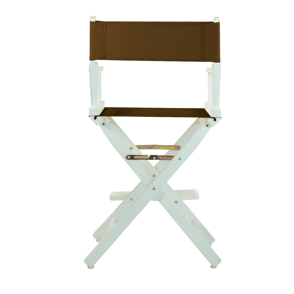 "24" Director's Chair White Frame-Purple Canvas"