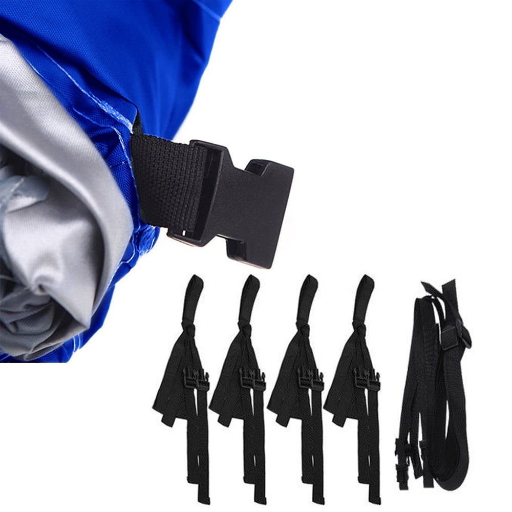 17-24Ft 210D Anti-UV Waterproof Pontoon Fabric Boat Cover Trailerable Fish Ski Blue And Black