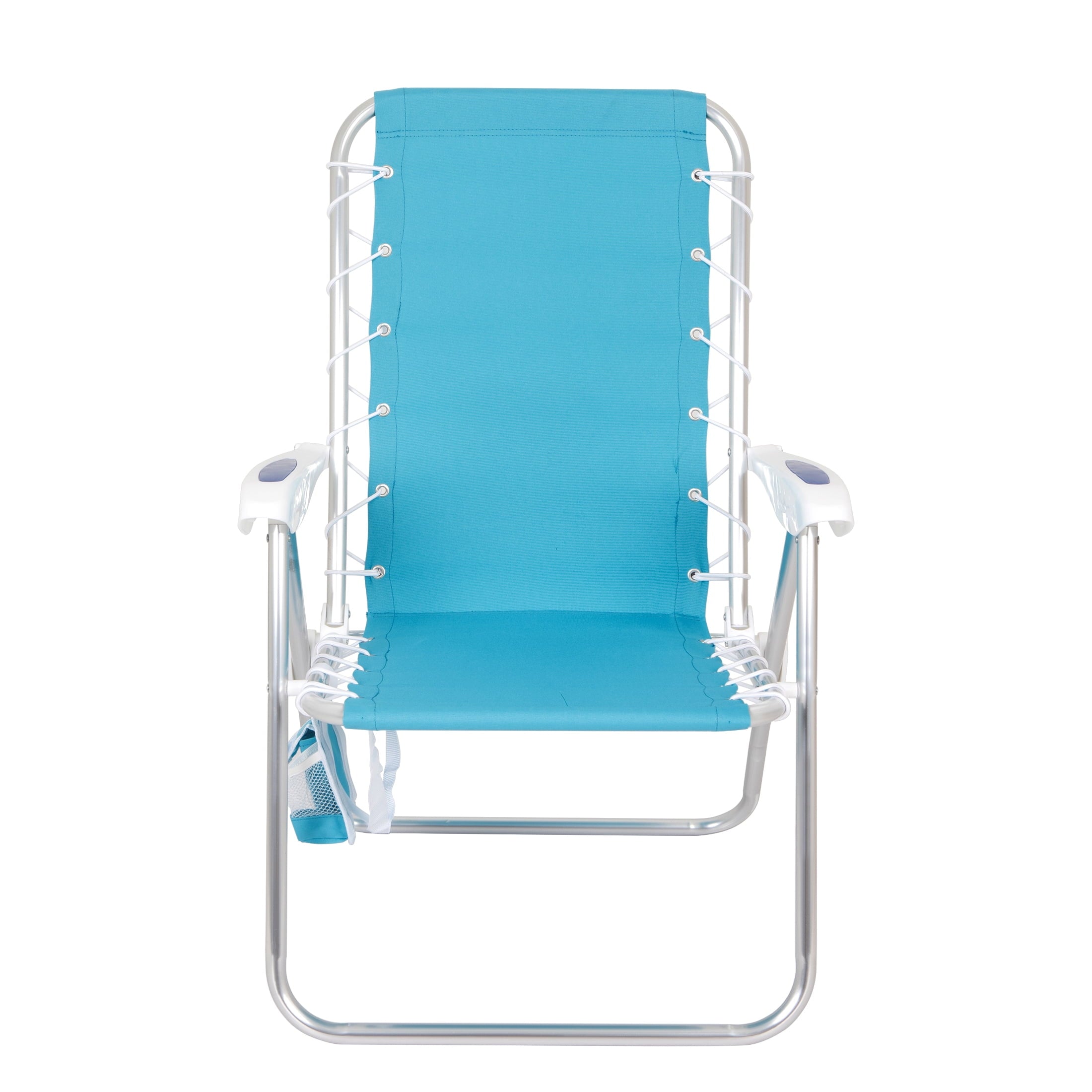 2-Pack Mainstays Reclining Bungee Beach Chair, Teal