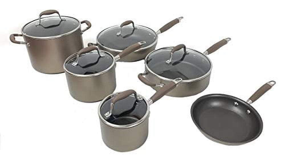 Anolon Advanced Home 11 Piece Nonstick Pots and Pans Set, Bronze