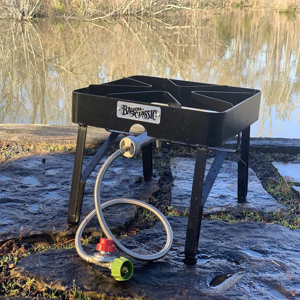 Bayou Classic SQ14 SQ14-16-in Outdoor Patio Stove, 13" H x 16" W x 16" L, Black