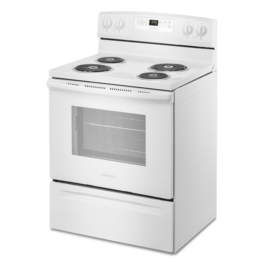 AMANA ACR4303MFW 30" freestanding coil electric range
