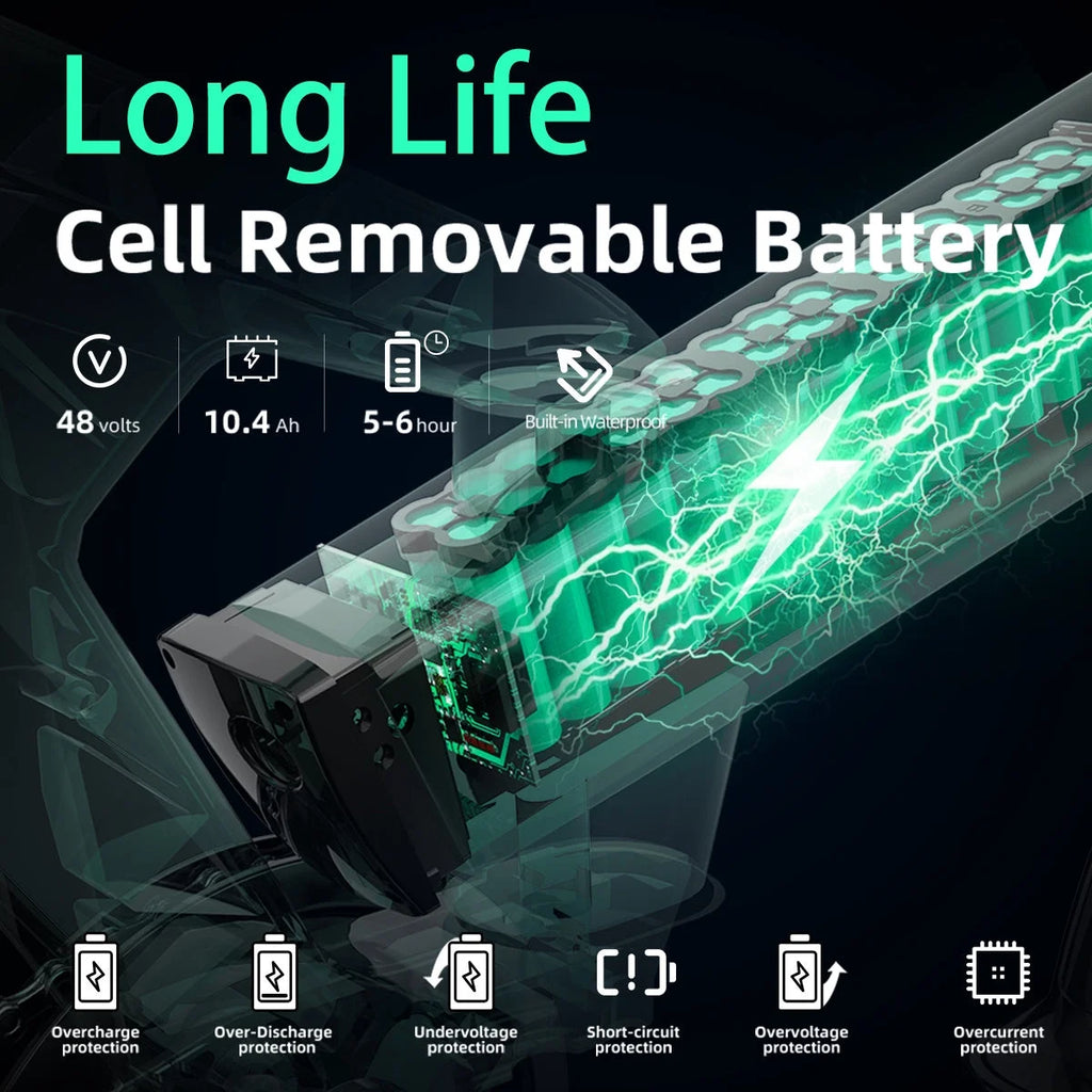 20'K6 Electric Bike for Adults,Ebike with 500W Motor 48V 10AH/12.8Ah Battery, E Bikes Shimano 7-Speed and Dual Shock Absorber Folding Electric Road Bicycle for Urban Commuting