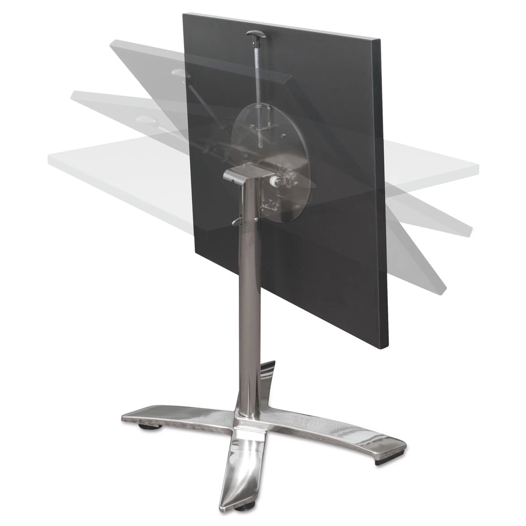 BALT Bistro Folding Table, Square, 27-1/2w x 27-1/2d x 29h, Black/Brushed Steel