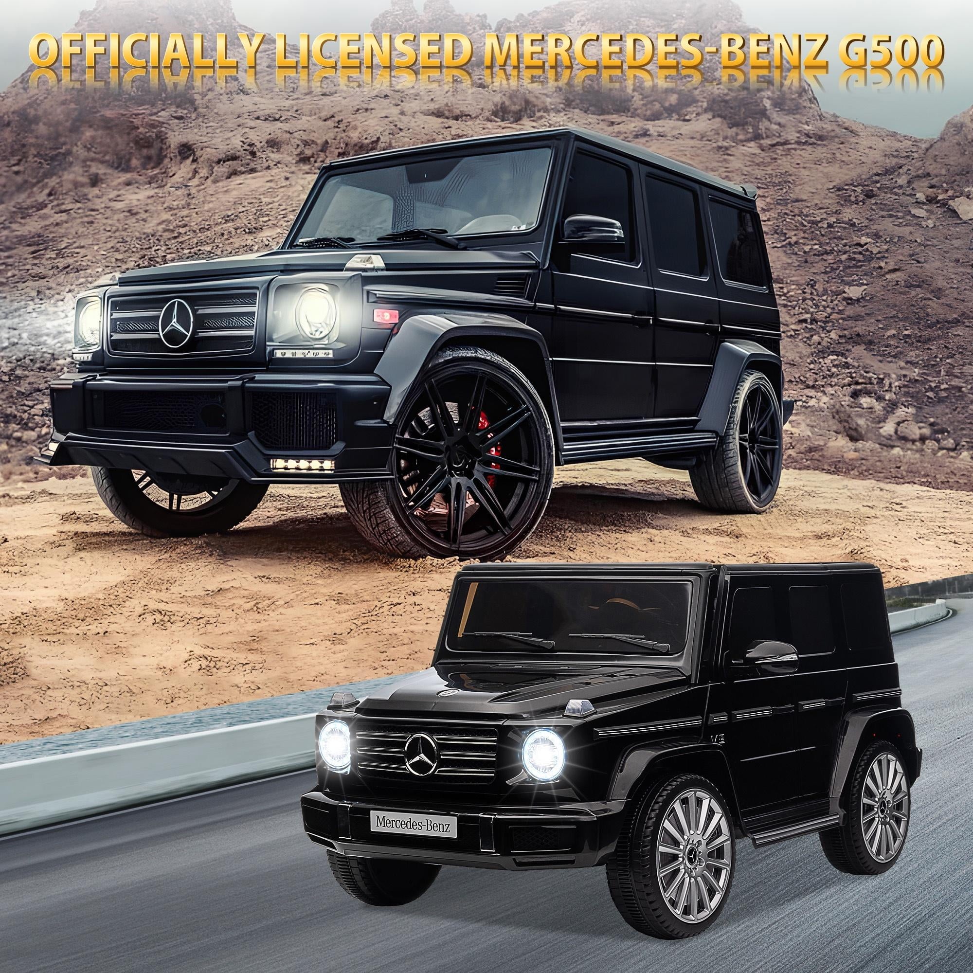 24V Ride on Car with Remote Control for Kids Mercedes Benz Ride on Car Toy for Boys and Girls 3-6 Years Old, Electric Vehicle, Bluetooth, LED Light, White