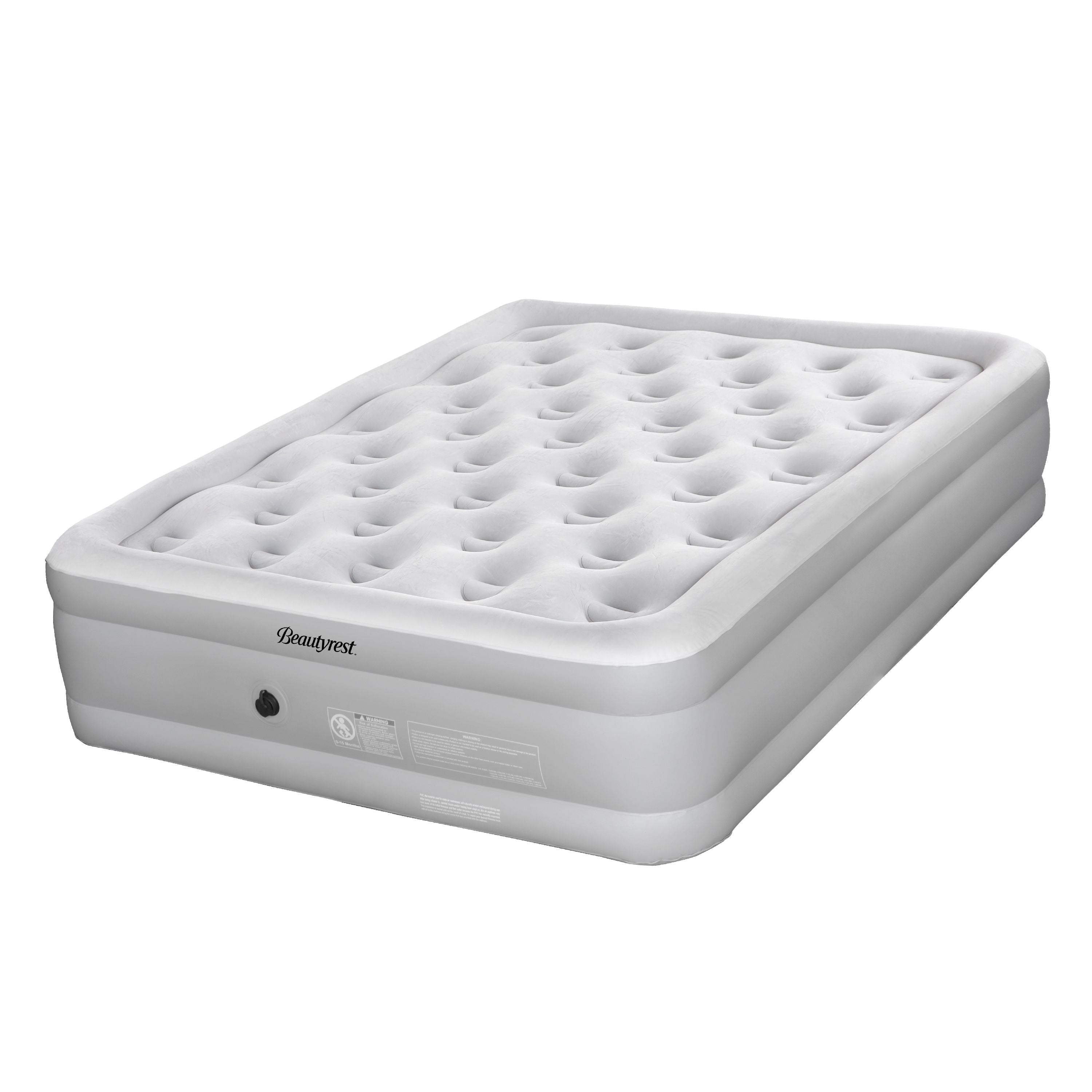 Beautyrest Sky Rise 18" Queen Air Bed Mattress, Raised Inflatable Blow-up Bed, Powerful Pump, Adjustable Firmness