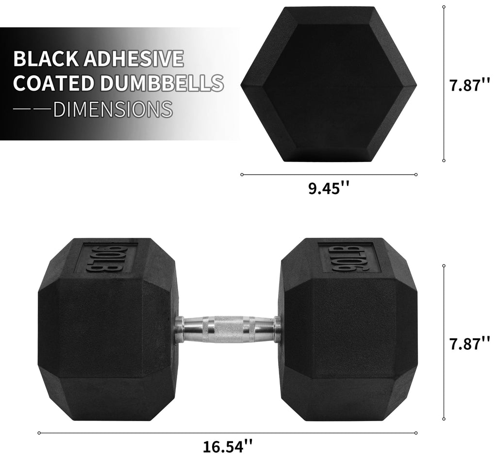 BalanceFrom Rubber Encased Hex Dumbbells, 20 Lbs. Pair