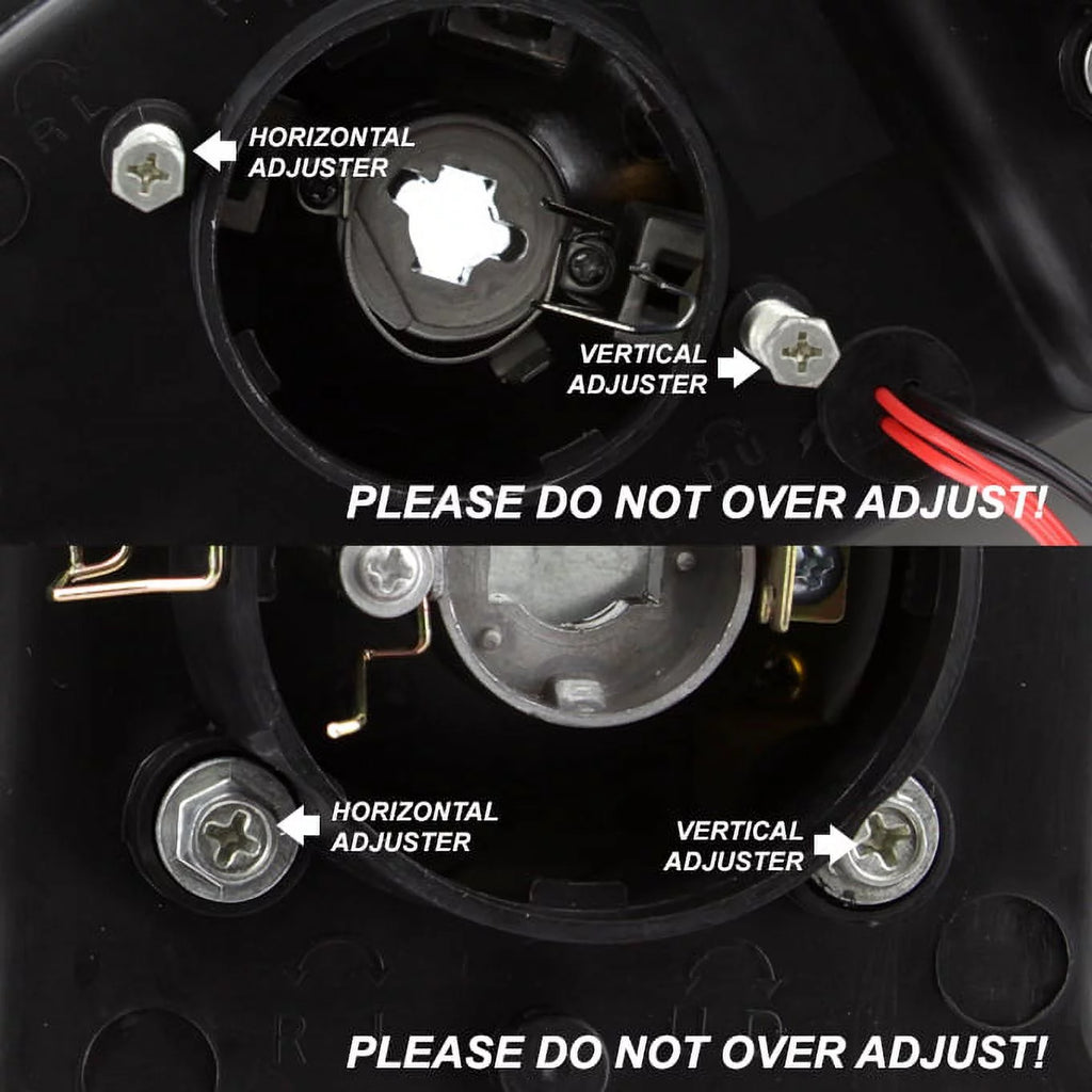 AKKON - For [Dual LED Halo Ring] 2003 - 2007 Chevy Silverado | 2003 - 2006 Avalanche Projector Headlights + Corner Bumper Lamp