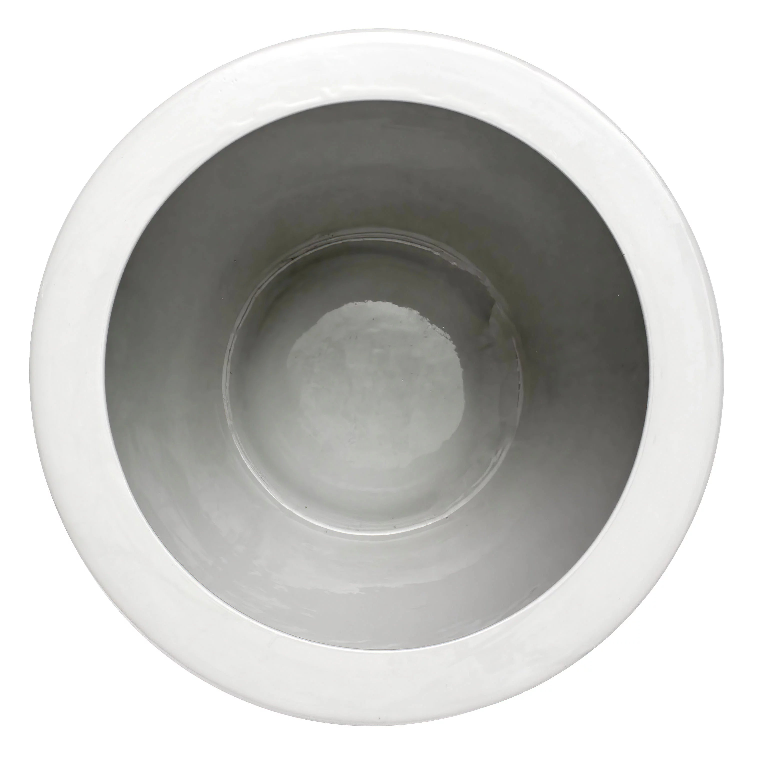 14" White Porcelain Fishbowl