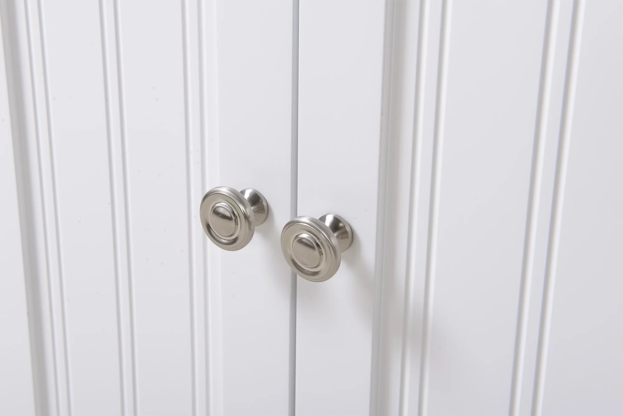 American Furniture Classics Microwave Kitchen Utility Cart Cabinet, White