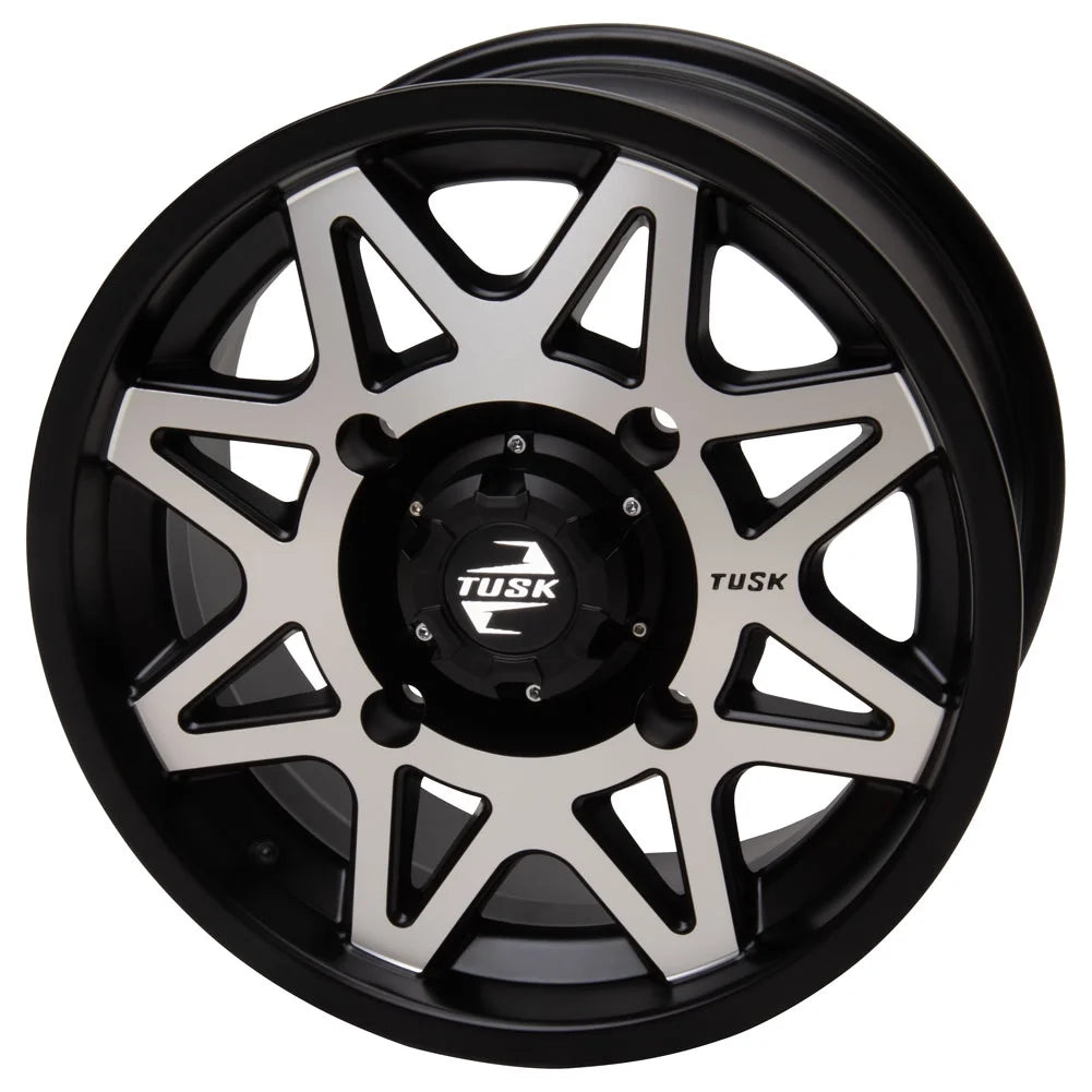 4/110 Tusk Tintic Wheel 14x7 5.0 + 2.0 Machined/Black For Suzuki King Quad 750AXi Power Steering SE Plus 2022