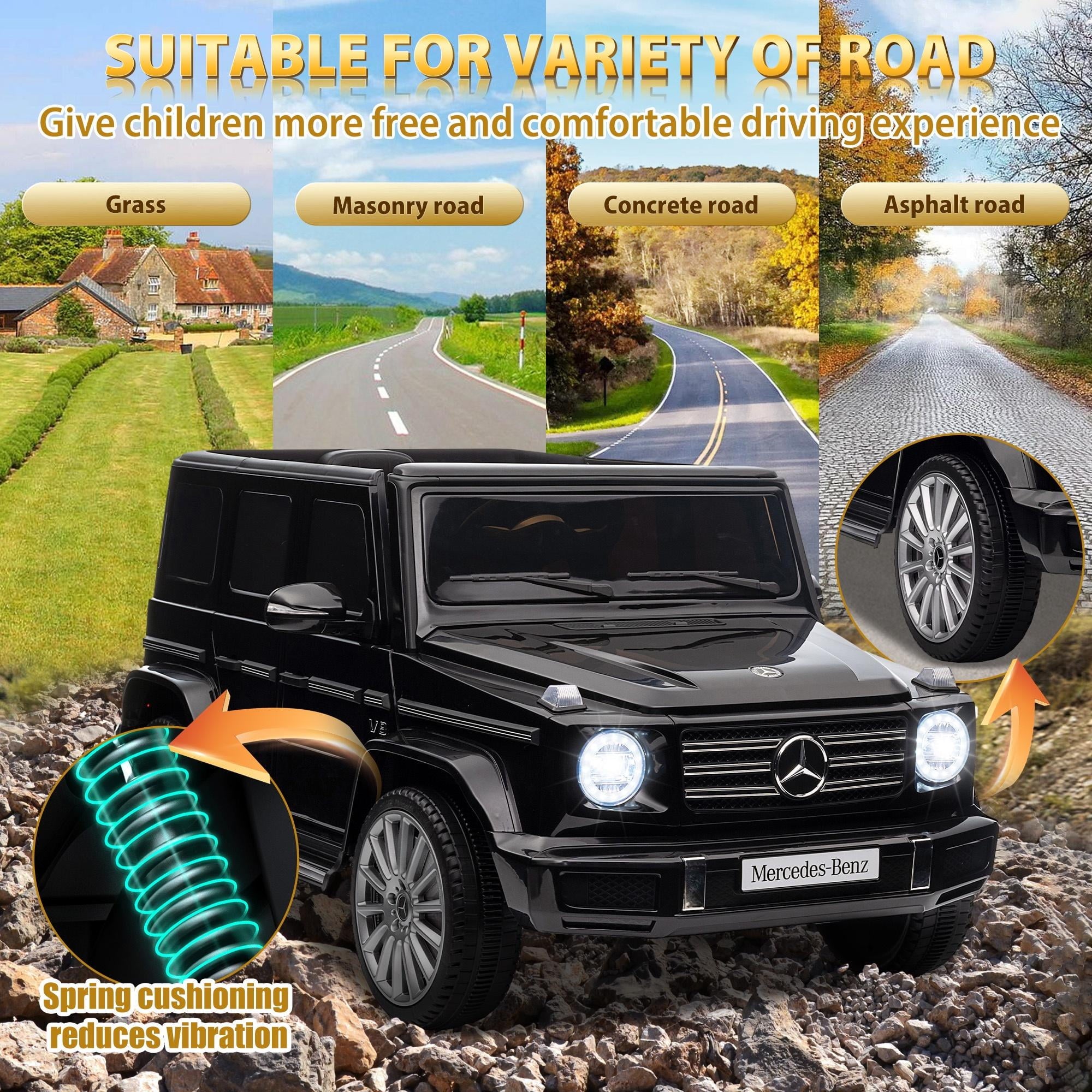 24V Ride on Car with Remote Control for Kids Mercedes Benz Ride on Car Toy for Boys and Girls 3-6 Years Old, Electric Vehicle, Bluetooth, LED Light, White