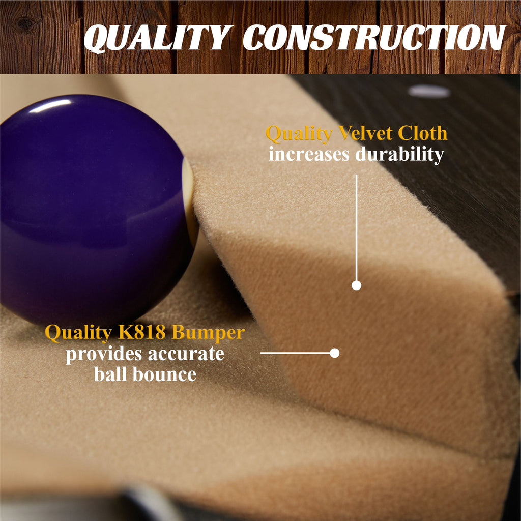 Barrington Billiards 90" Ball and Claw Leg Pool Table with Cue Rack, Dartboard Set, Burgundy, New