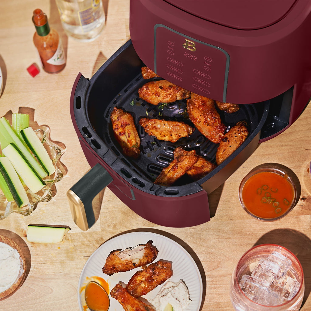 Beautiful 3 Qt Air Fryer with TurboCrisp Technology, White Icing by Drew Barrymore