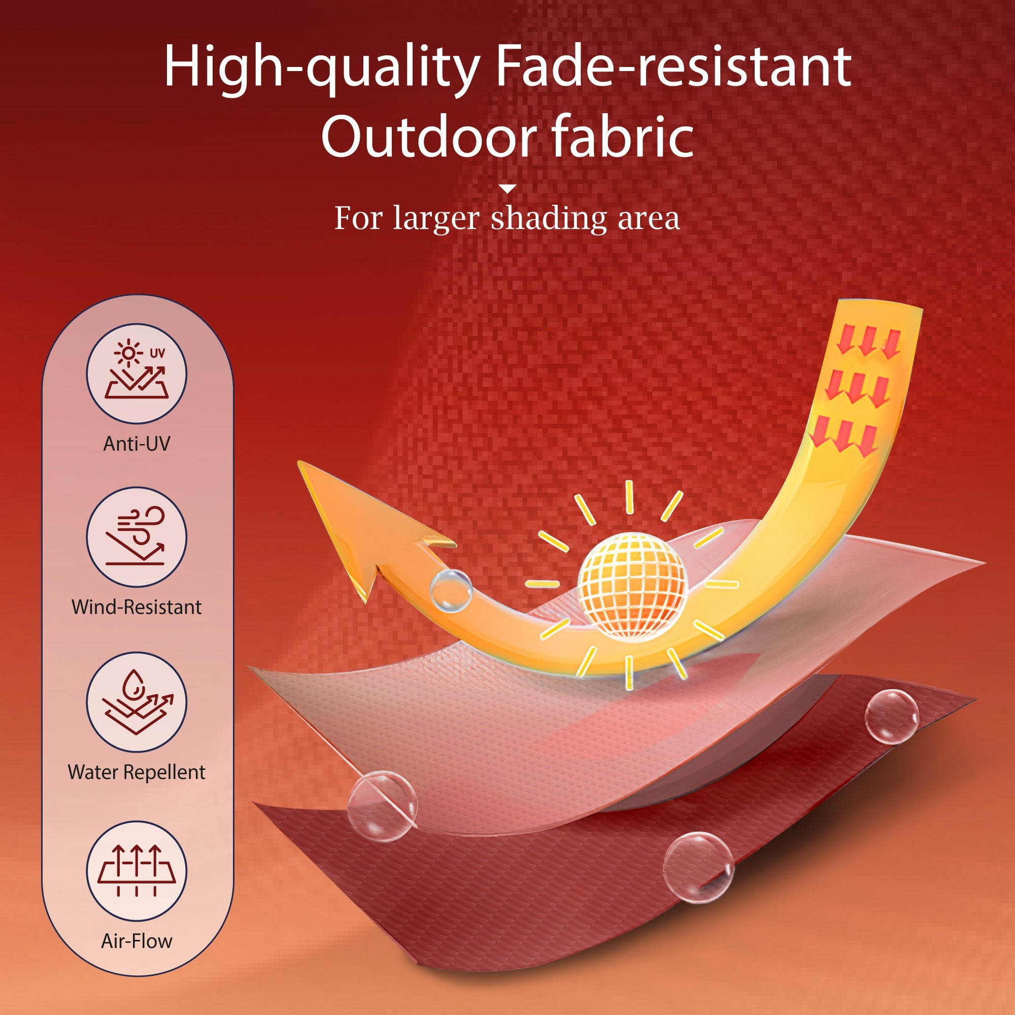 Alpha Joy 13x6.5ft Double-Sided Extra Large Outdoor Patio Umbrella with Crank Handle, Beige