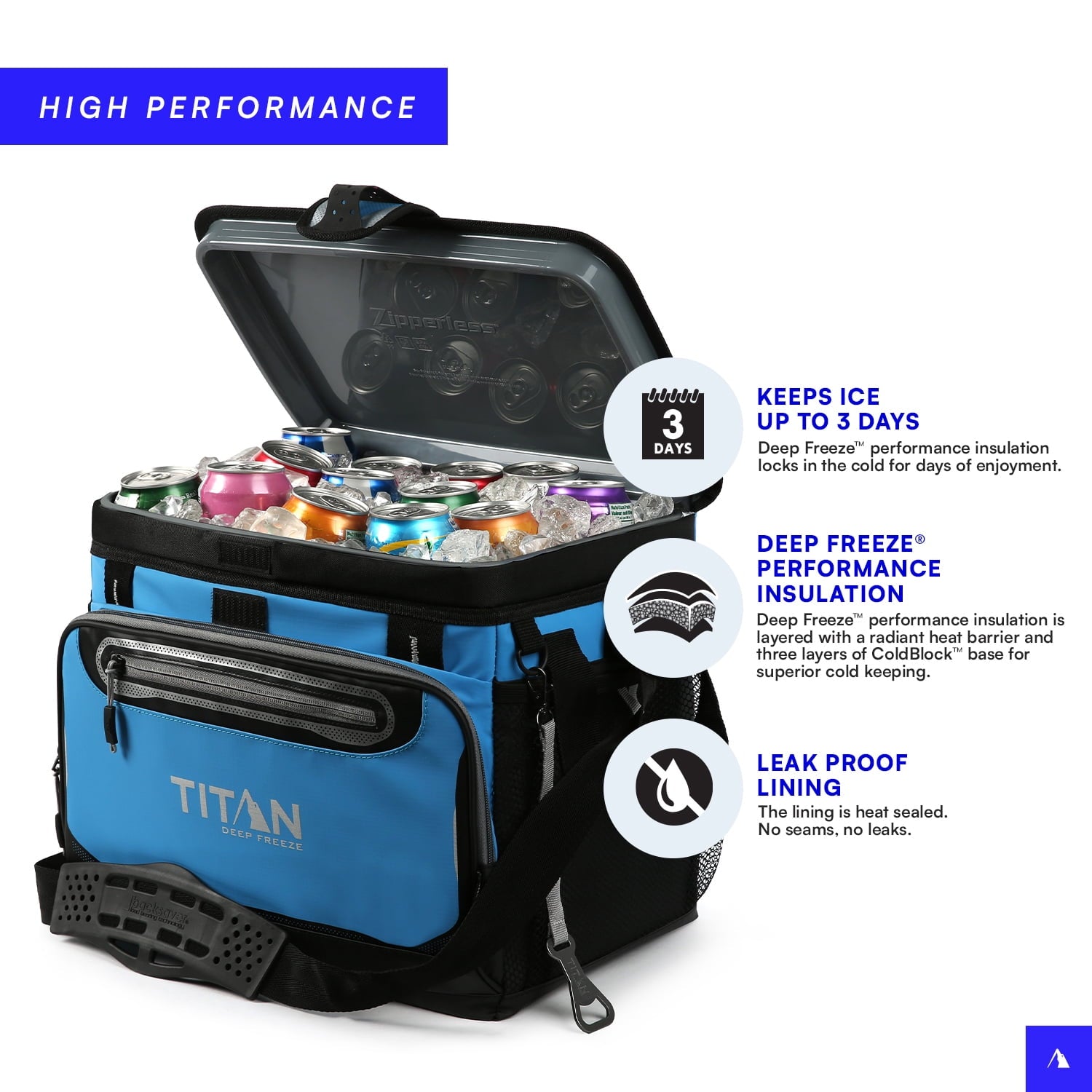 Arctic Zone® Titan Deep Freeze® 30 Can/20 Quart Zipperless Hardbody® Cooler - Citrus