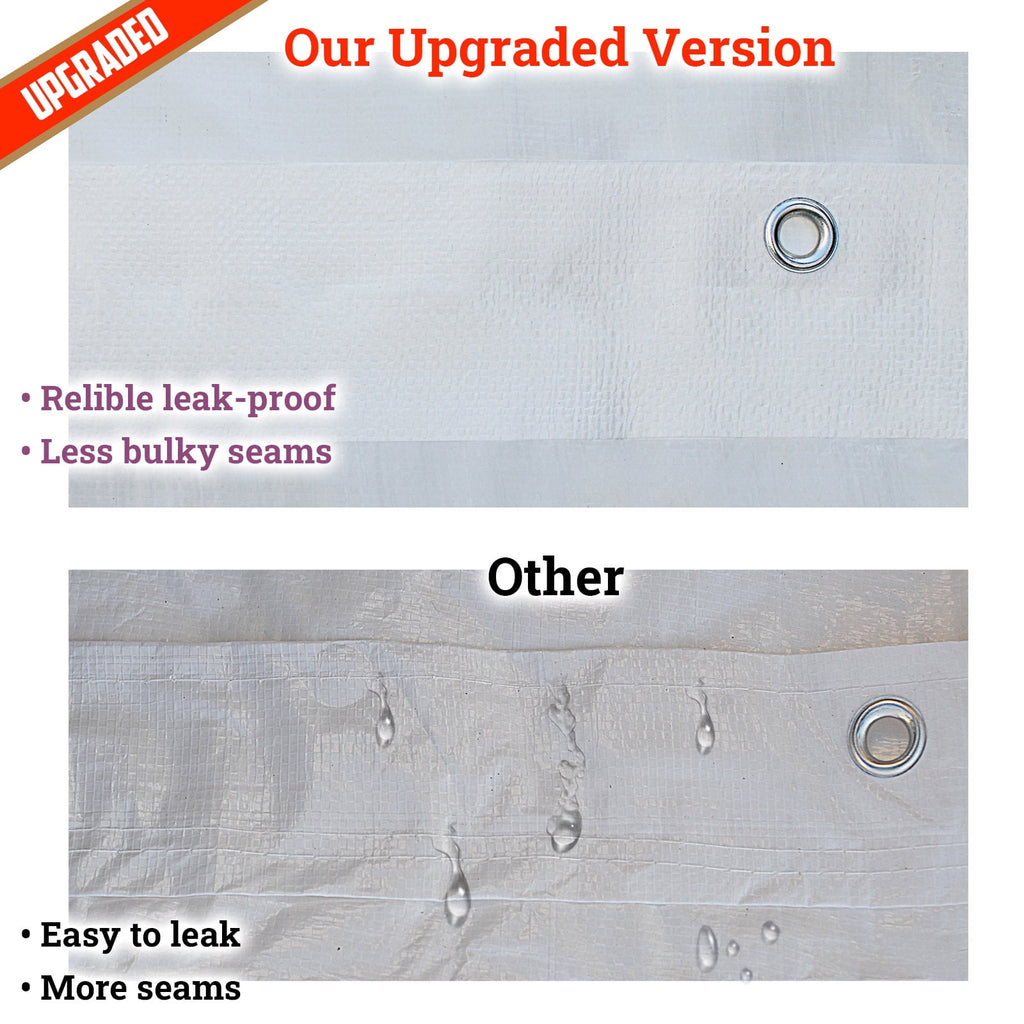 10'x20' Carport Replacement Canopy Cover for Tent Top Garage Shelter Cover with Ball Bungees (Only Cover, Frame is not Included)