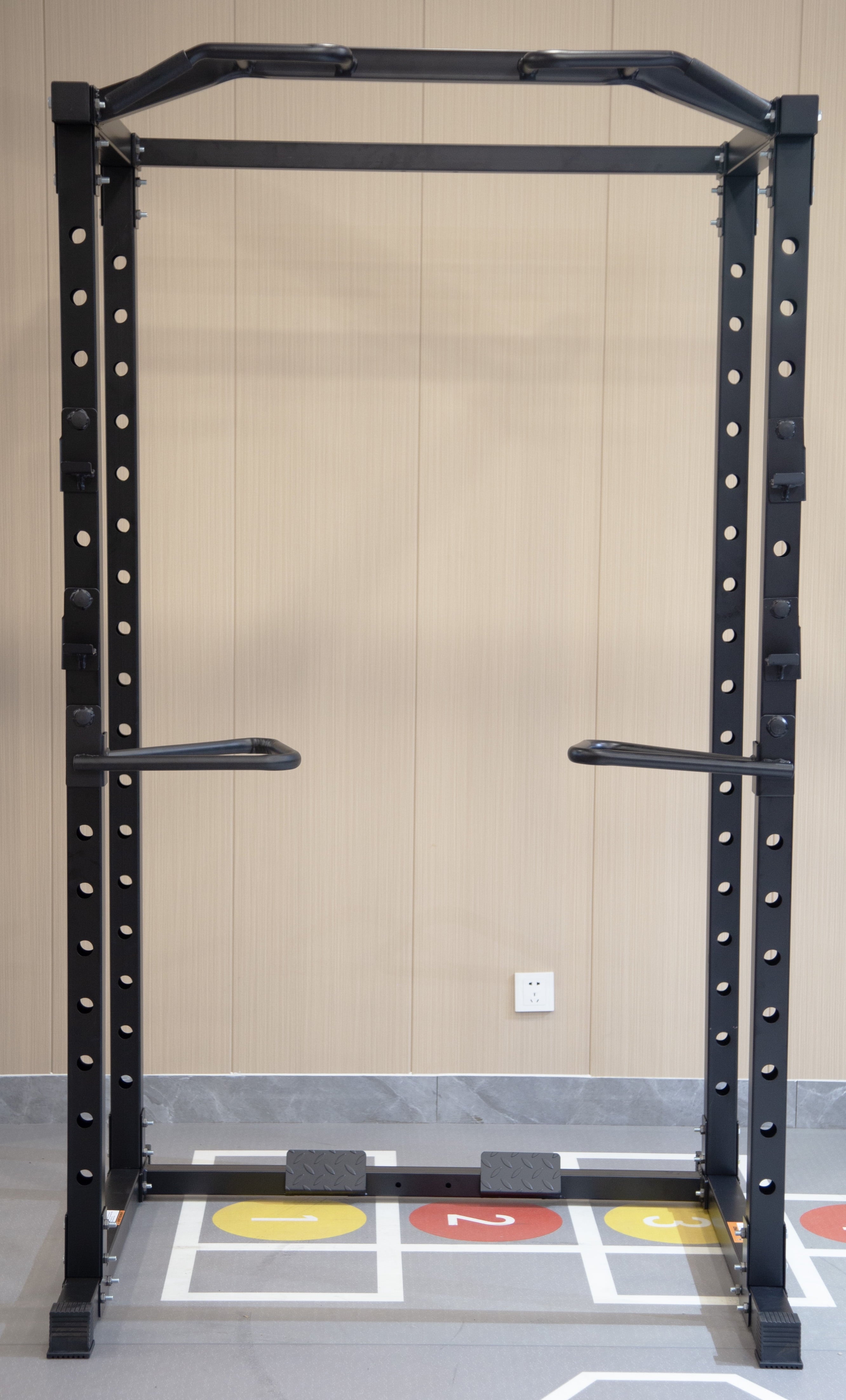 BalanceFrom PC-1 Series 1000lb Capacity Multi-Function Adjustable Power Cage Power Rack with Optional Lat Pull-down and Cable Crossover, Power Cage Only, Black