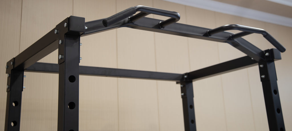 BalanceFrom PC-1 Series 1000lb Capacity Multi-Function Adjustable Power Cage Power Rack with Optional Lat Pull-down and Cable Crossover, Power Cage Only, Black