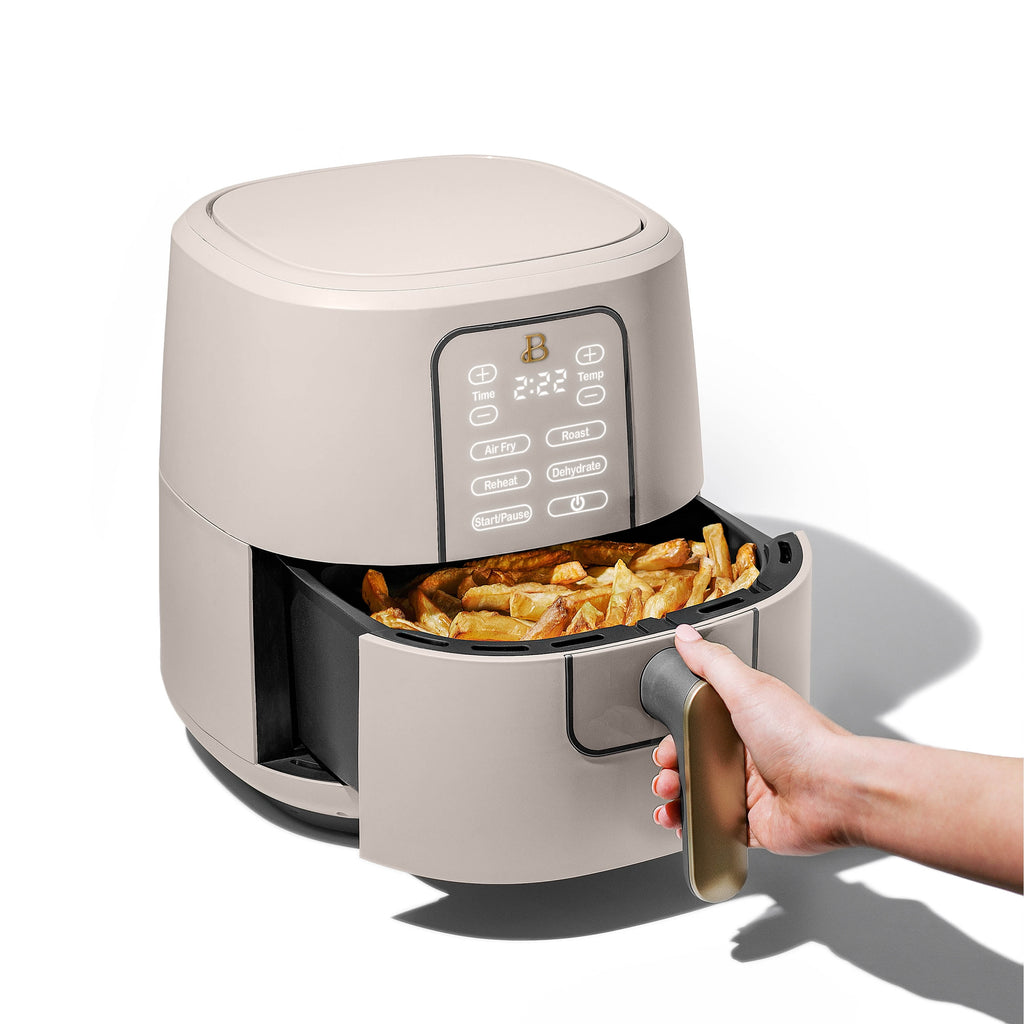 Beautiful 6 Qt Air Fryer with TurboCrisp Technology and Touch-Activated Display, White Icing by Drew Barrymore