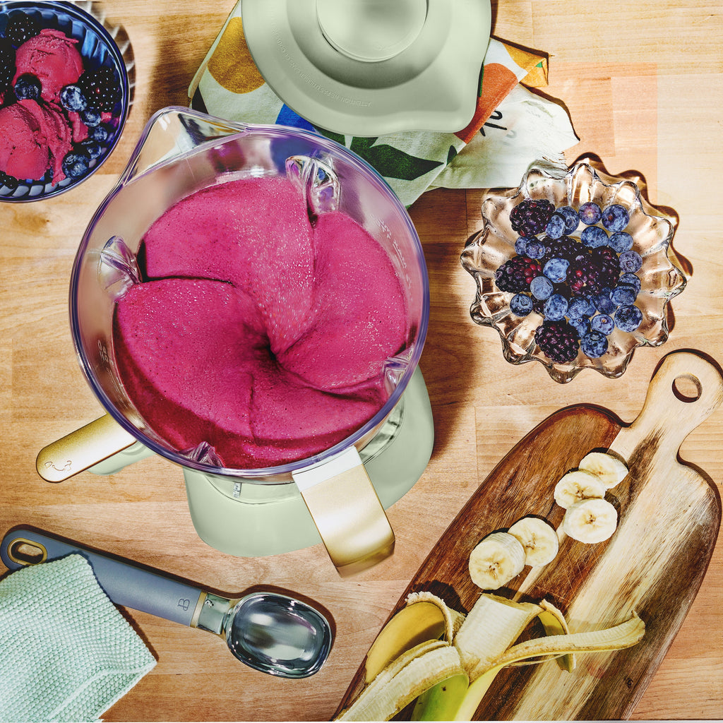 Beautiful Slush Crush 60 oz 4-Speed Frozen Drink Maker, White Icing by Drew Barrymore