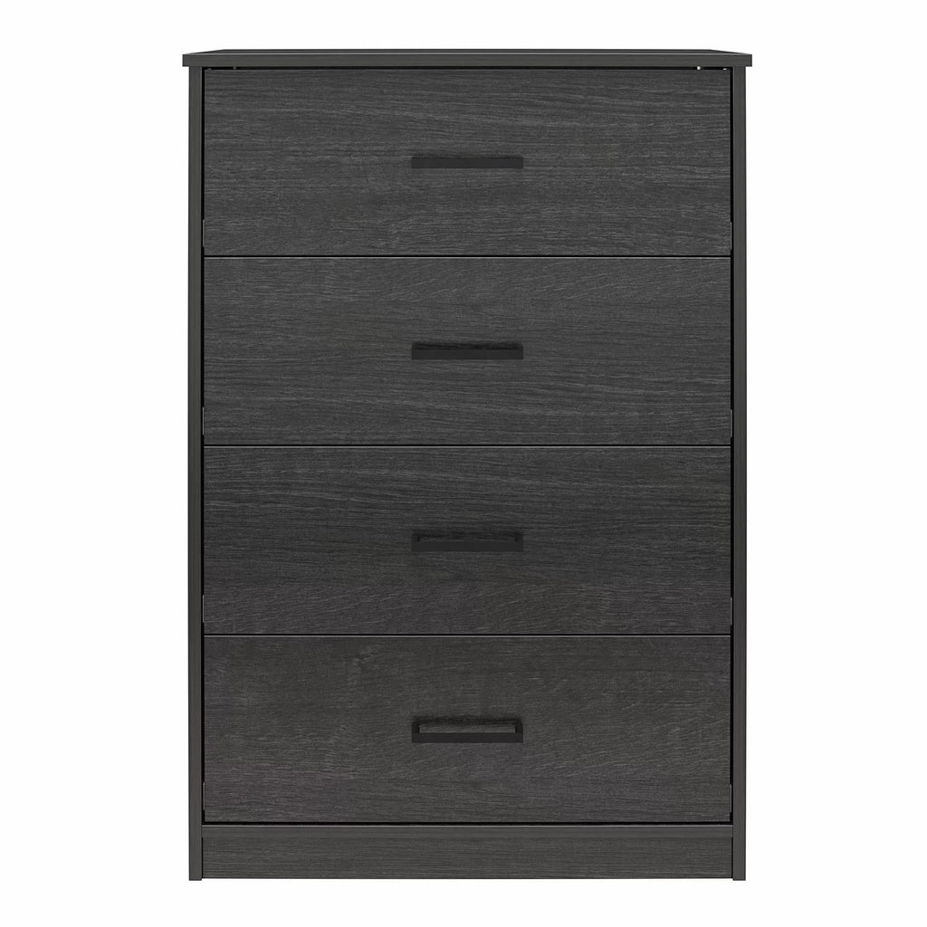 Ameriwood Home Edgewater 4 Drawer Dresser, Black Oak