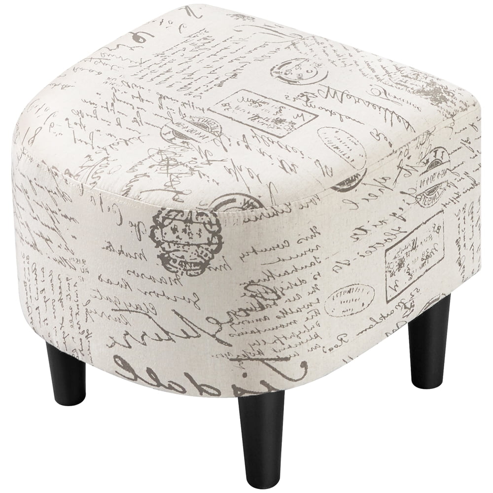 Alden Design Faux Leather Tub Chair with Ottoman, Black