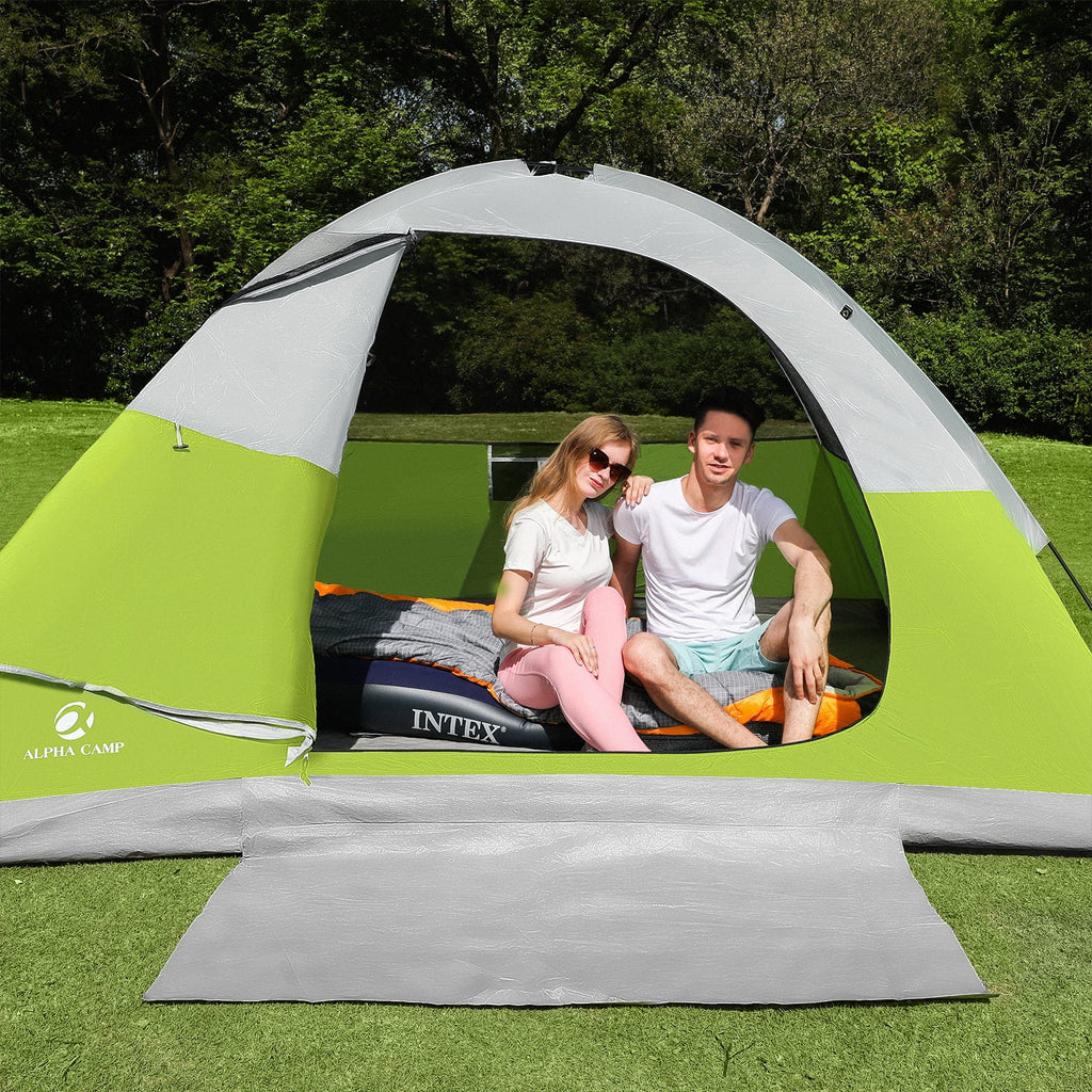 Alpha Camper 2-Person Camping Dome Tent Waterproof Portable Tent with Carry Bag, Blue