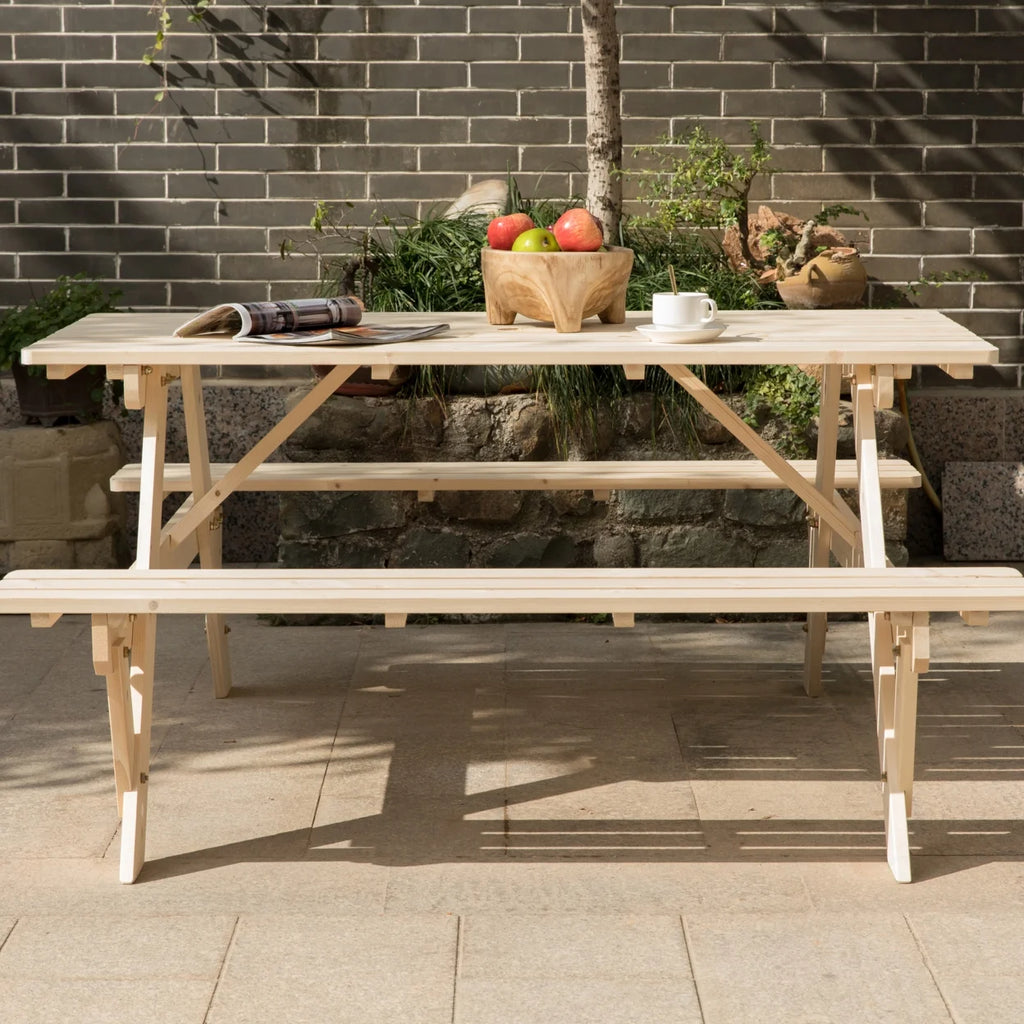 A-Frame Outdoor Patio Deck Garden Picnic Table