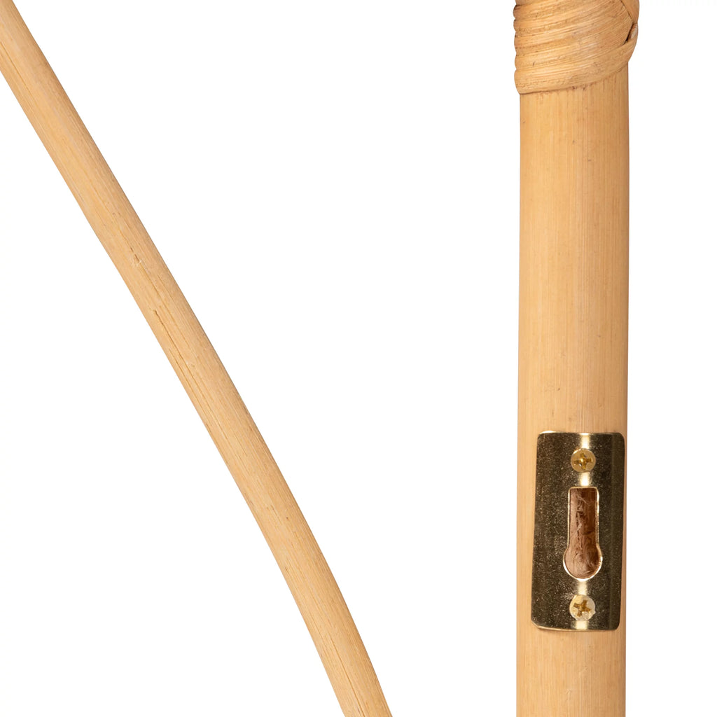 bali & pari Halia Modern Bohemian Natural Brown Rattan Queen Size Wall-Mount Headboard