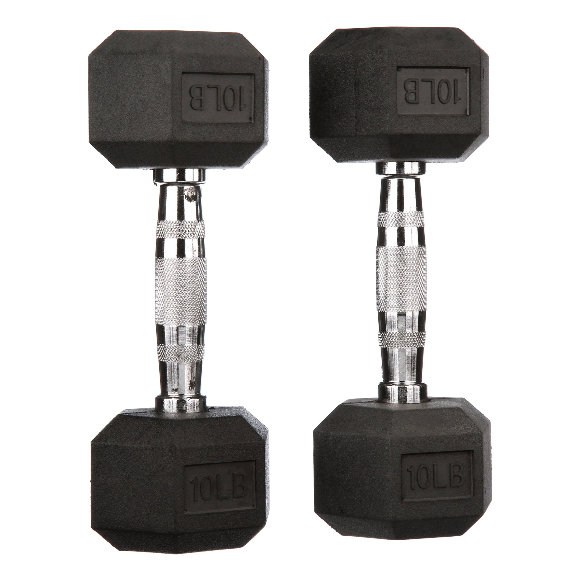 BalanceFrom Rubber Encased Hex Dumbbells, 20 Lbs. Pair