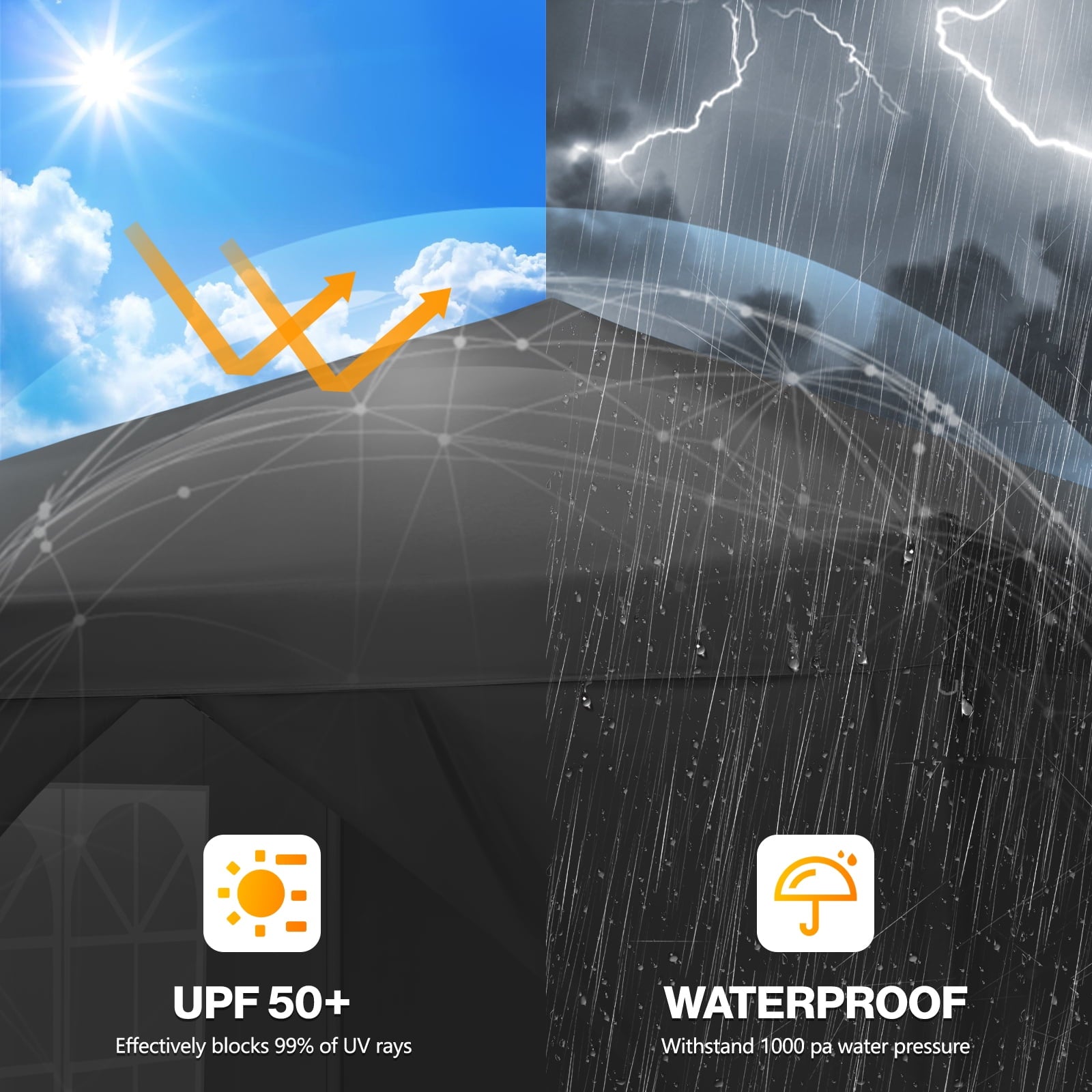 10'x 10' Pop up Canopy 1 Person Setup Canopy Portable Outdoor Party Instant Shelter with 4 Removable Sidewalls & Carrying Bag for Wedding Picnics Camping, White