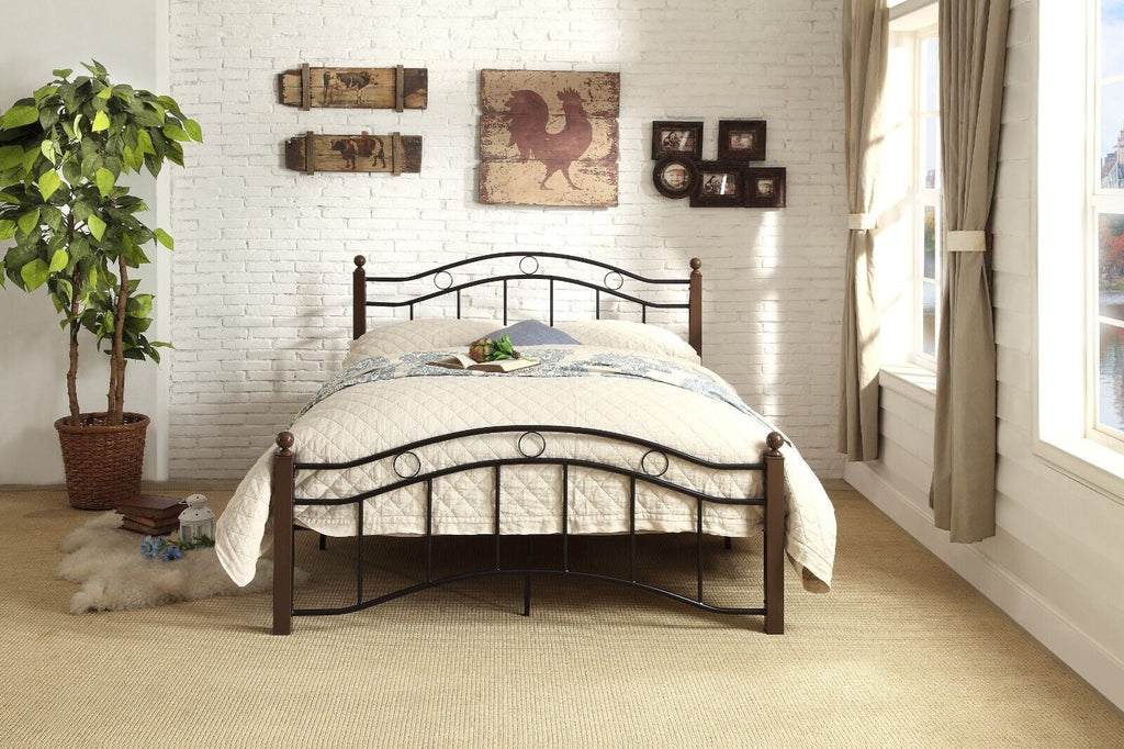 1pc Eastern King Bed Black Metal Light-weight Bed Room Furniture