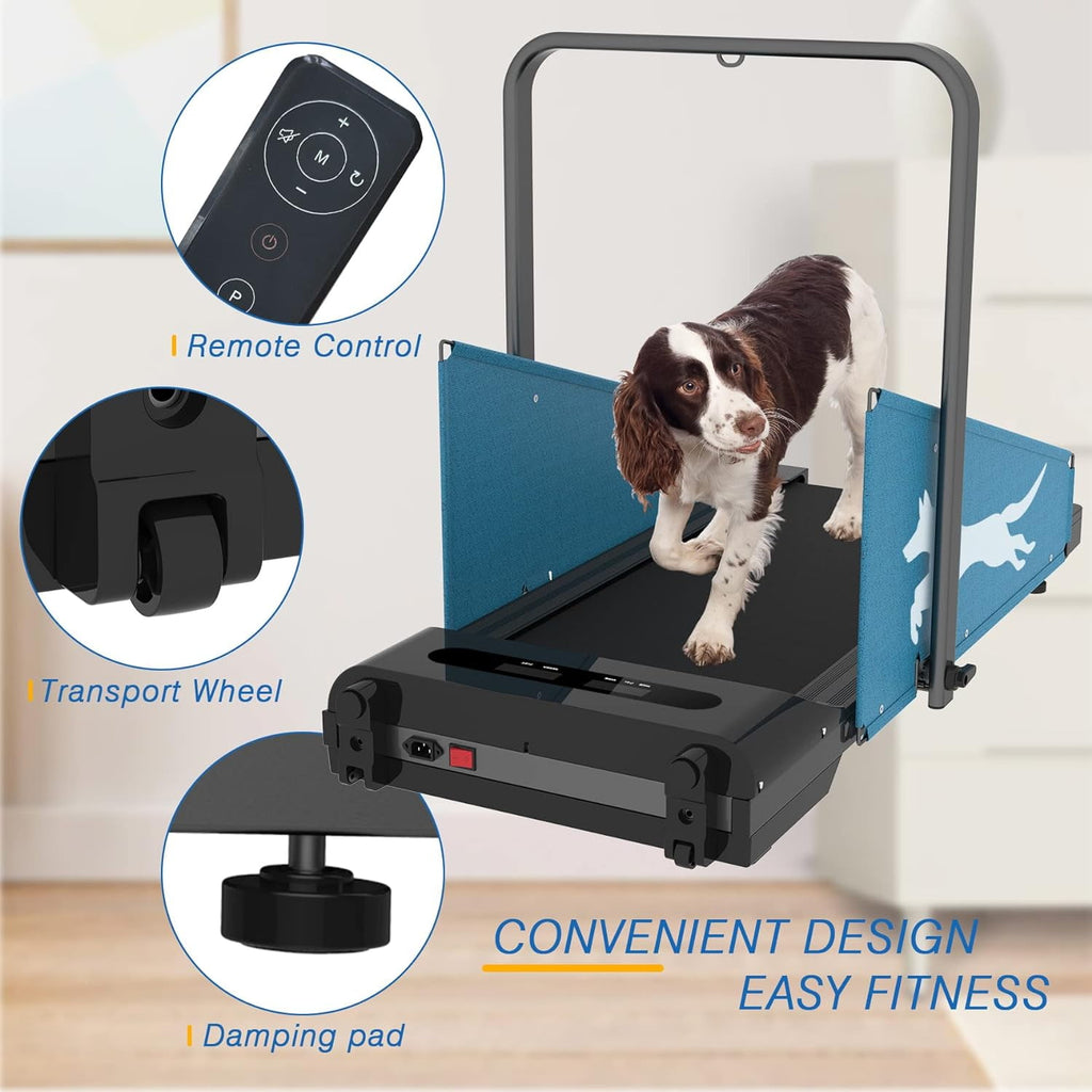 2-in-1 Dog Treadmill for Home - 220lbs Weight Capacity Folding Pet Training Machine Exercise Workout Foldable Running Machine Portable for Running Walking, Easy Installation
