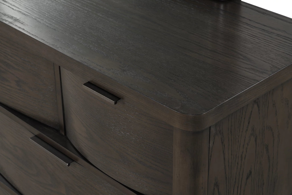 Belani Wood Panel Bed Set, King Bed, Dresser, Mirror, Nightstand, Chest, Espresso