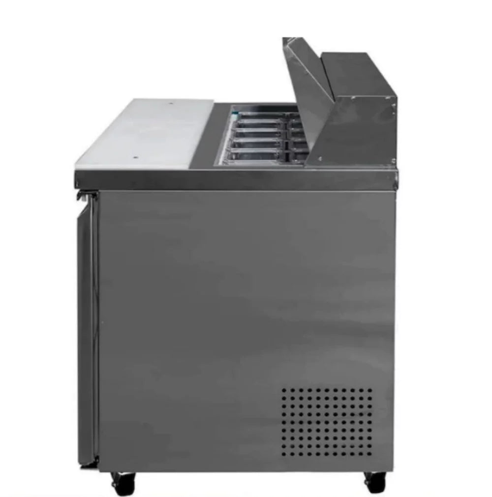 60.25 in. W 15 cu. ft. Commercial Food Prep Table Refrigerator Cooler in Stainless Steel