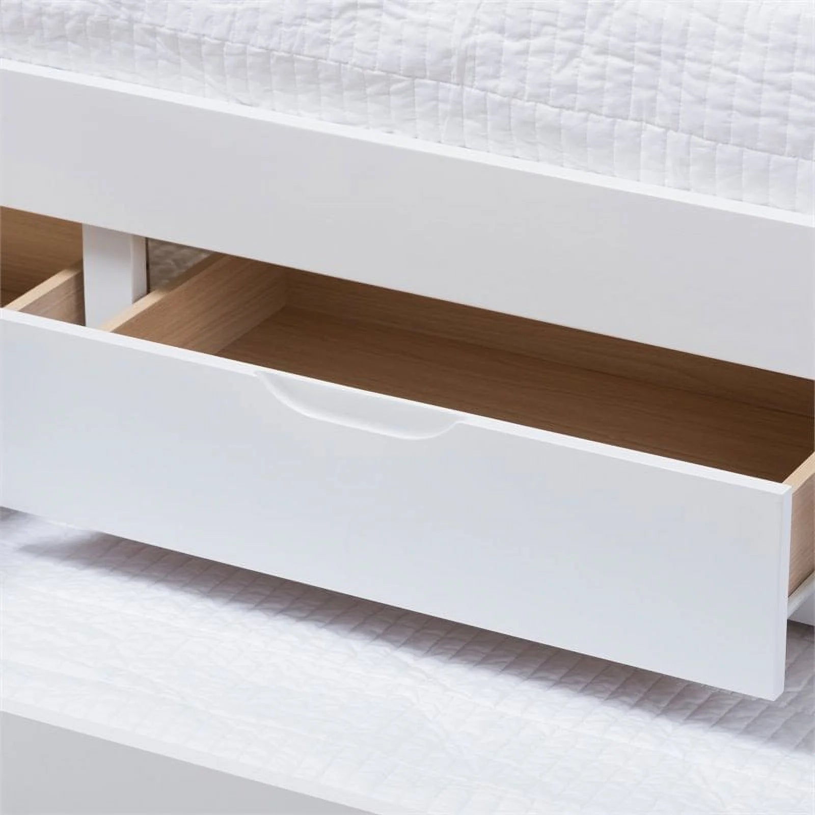 Baxton Studio Linna Storage Daybed with Trundle in White