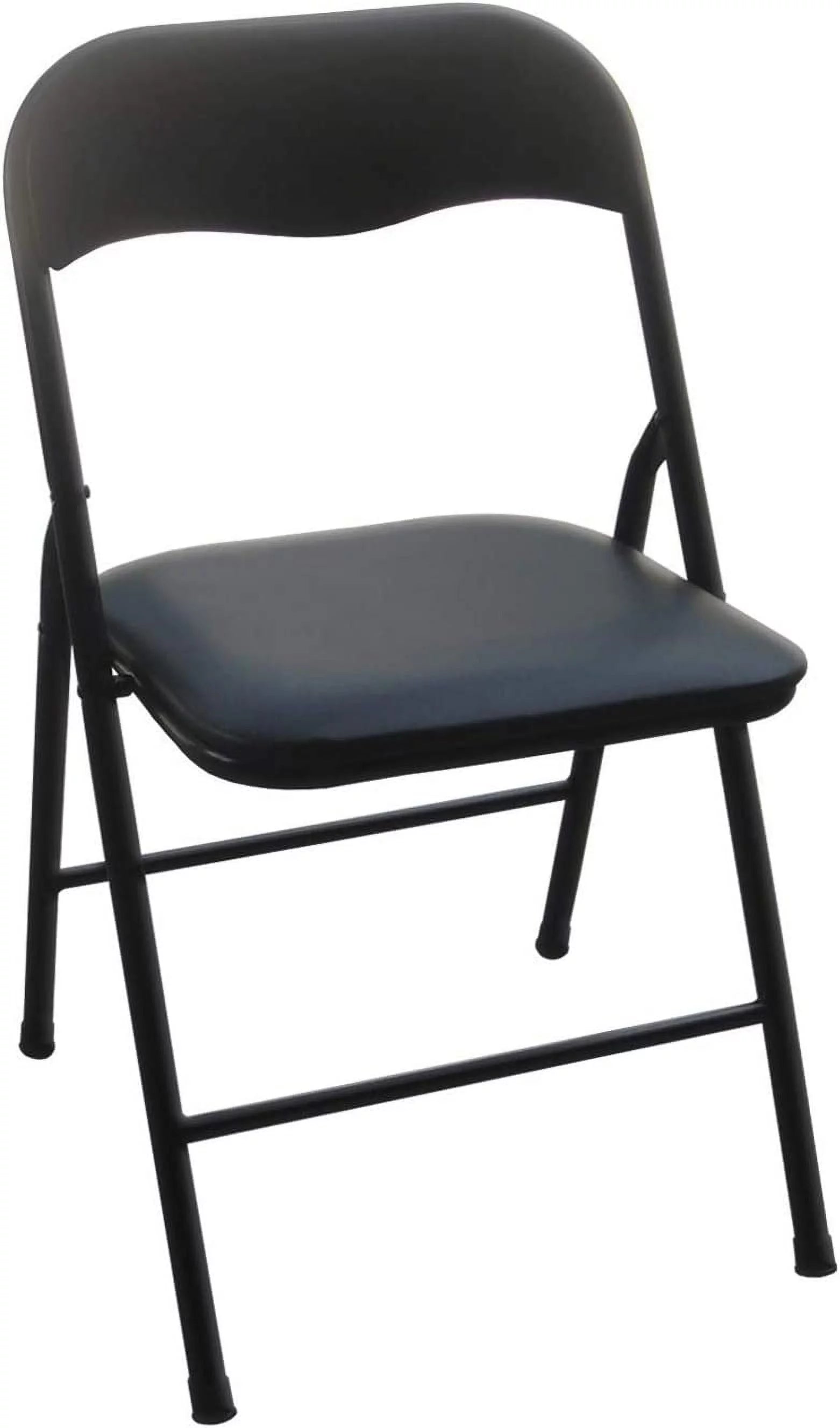 34 Inch Square Folding Card Table and 4 Folding Chair Furniture Set for Indoor and Outdoor Events, Black